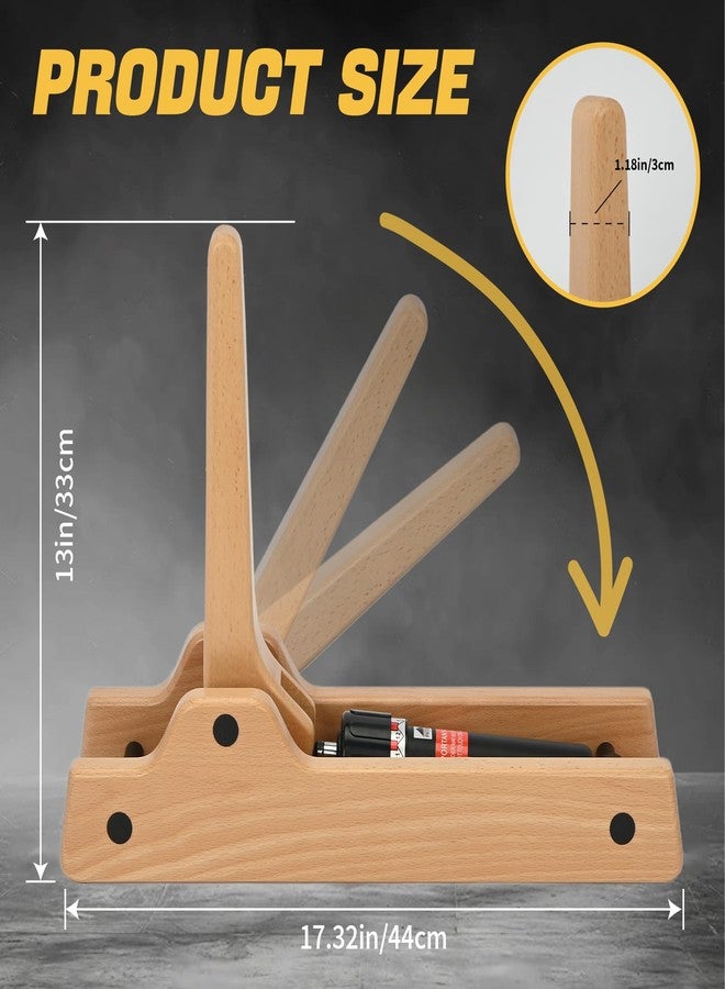 tonchean Workout Armwrestling Training Equipment Portable Arm Strength Trainer Wooden Forearm Strengthener with Adjustable Hydraulic Resistance (Levels 1-12) for Home Gym Office - Image 2