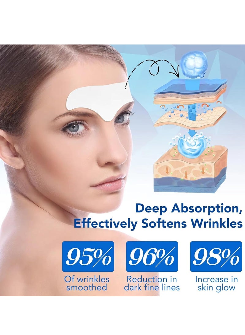 Elaimei 16 Pcs Forehead Wrinkle Patches Forehead Wrinkle Patch with Aloe Vera Collagen Hyaluronic Acid & Vitamin E Smooth Fine Lines & Wrinkles Anti-Wrinkle Forehead Wrinkles Treatment Patch  - Image 5