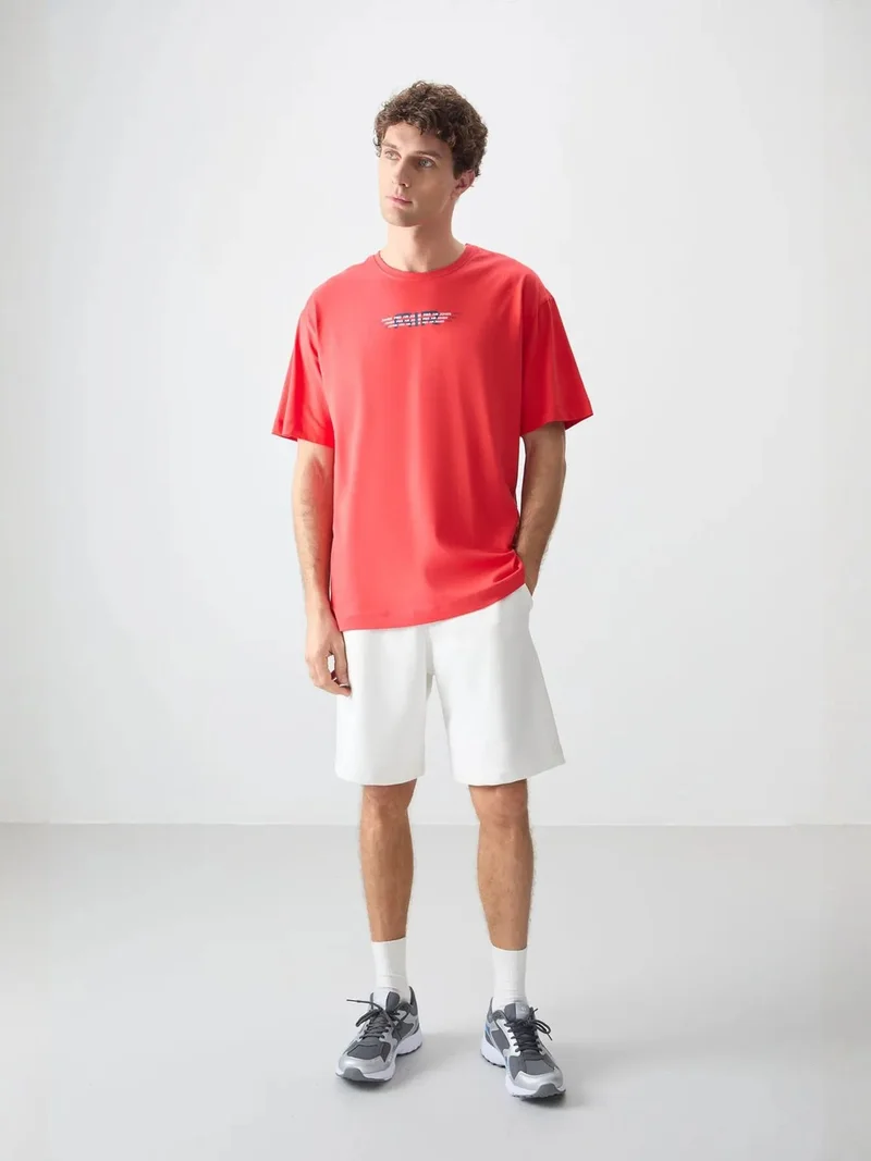 تومي لايف TOMMY Oversized Logo Cotton Crew Neck T-Shirt