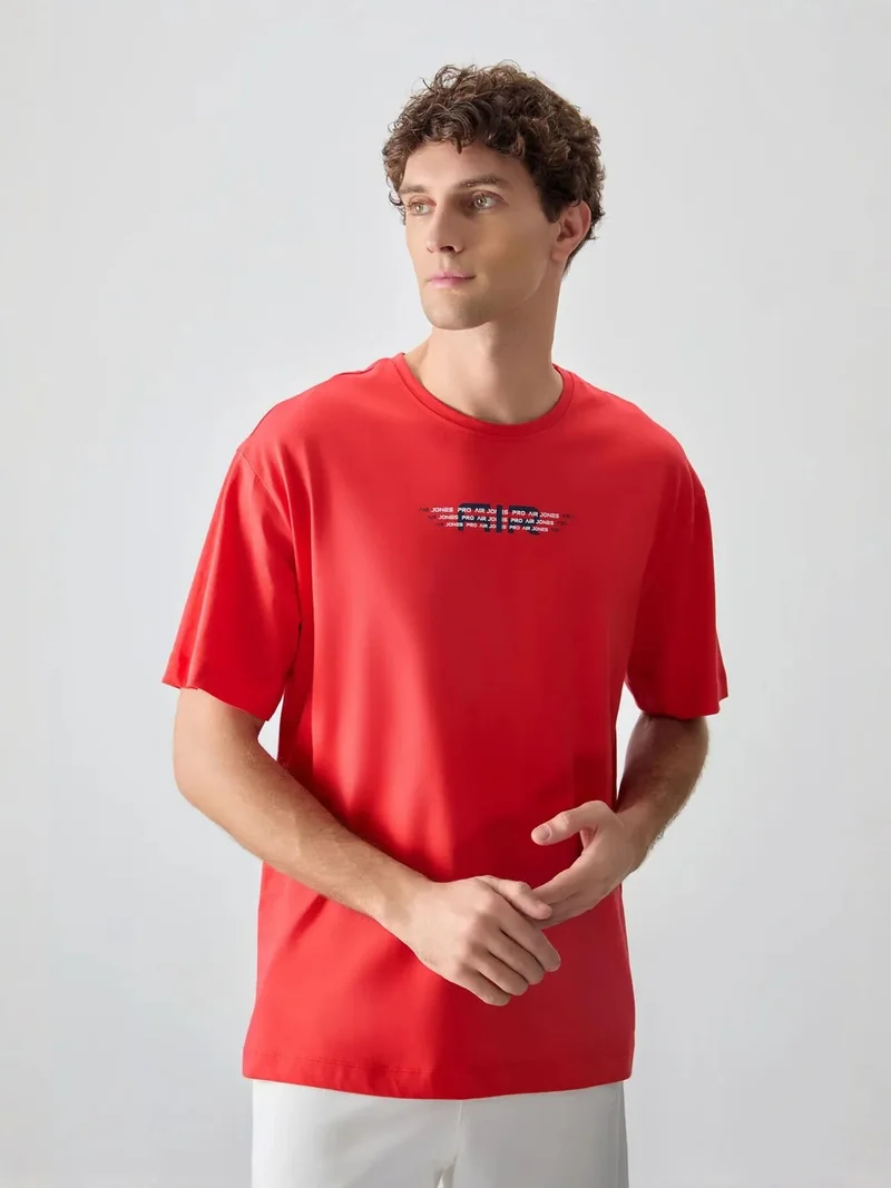 تومي لايف TOMMY Oversized Logo Cotton Crew Neck T-Shirt