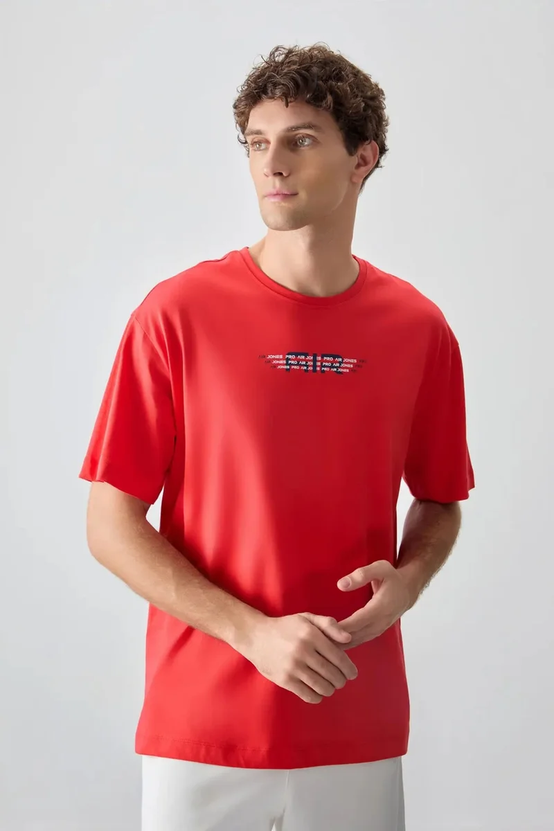 Tommylife TOMMY Oversized Logo Cotton Crew Neck T-Shirt