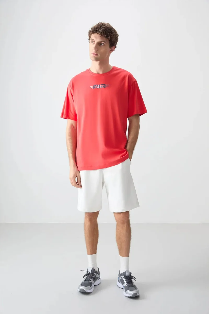 Tommylife TOMMY Oversized Logo Cotton Crew Neck T-Shirt