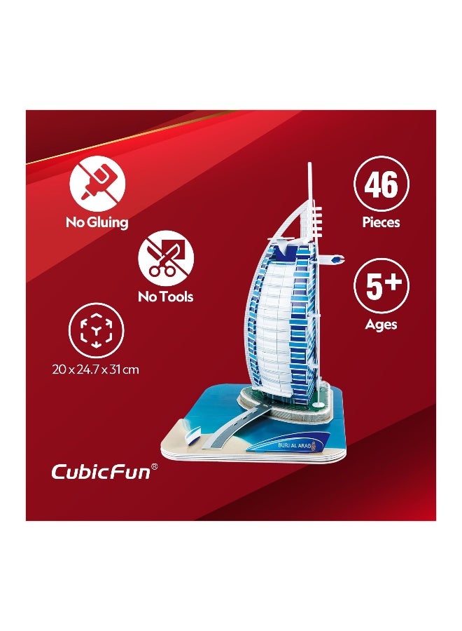 CubicFun 3D Puzzle Burj Al Arab - 46pc - Image 5
