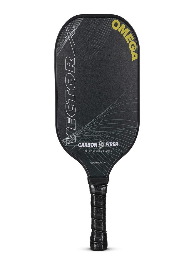 فيكتور أكس مجموعة مضرب كرة بيكل بول Vector X Omega، مضرب ذو قلب من البولي بروبيلين على شكل قرص العسل مع مقبض ممتاز وحافة منخفضة، متين وخفيف الوزن (مضرب واحد + كرتان بيكل بول + حقيبة حمل) - Image 3