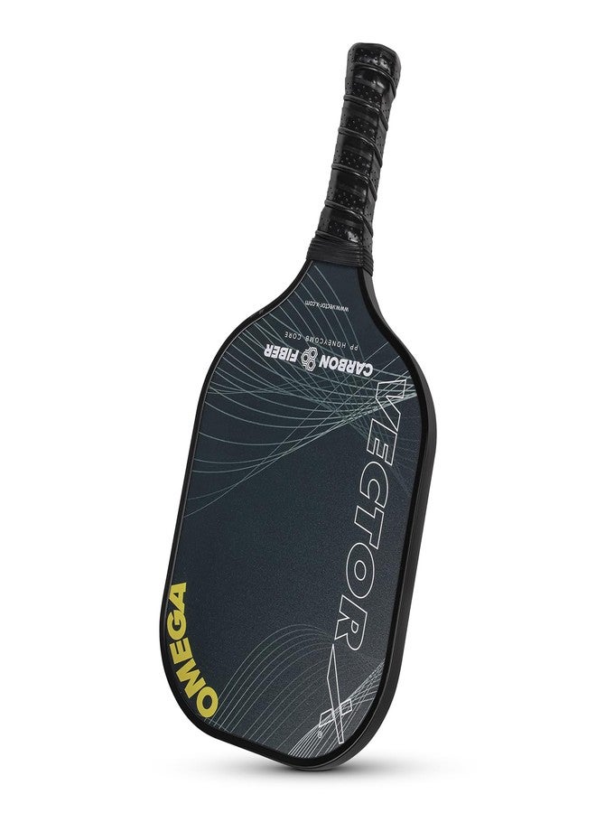 فيكتور أكس مجموعة مضرب كرة بيكل بول Vector X Omega، مضرب ذو قلب من البولي بروبيلين على شكل قرص العسل مع مقبض ممتاز وحافة منخفضة، متين وخفيف الوزن (مضرب واحد + كرتان بيكل بول + حقيبة حمل) - Image 5