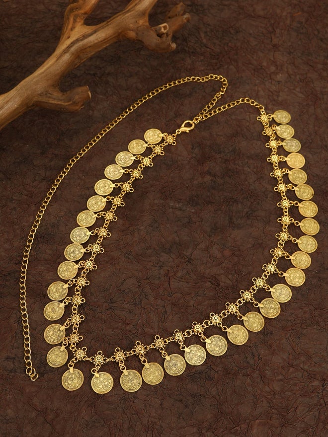 Take Two Gold-Toned Round Pendants Waist Chain - Image 3