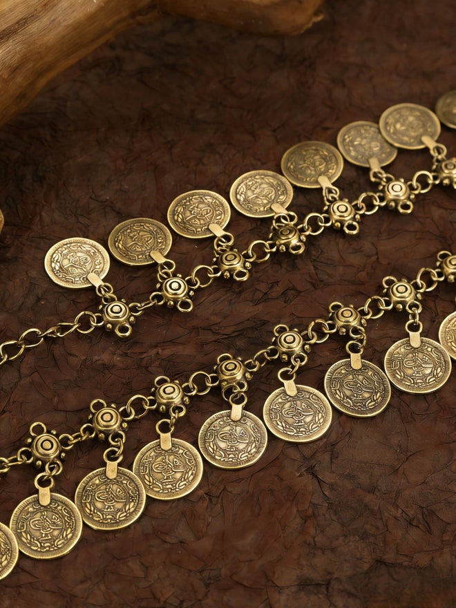 Take Two Gold-Toned Round Pendants Waist Chain - Image 5