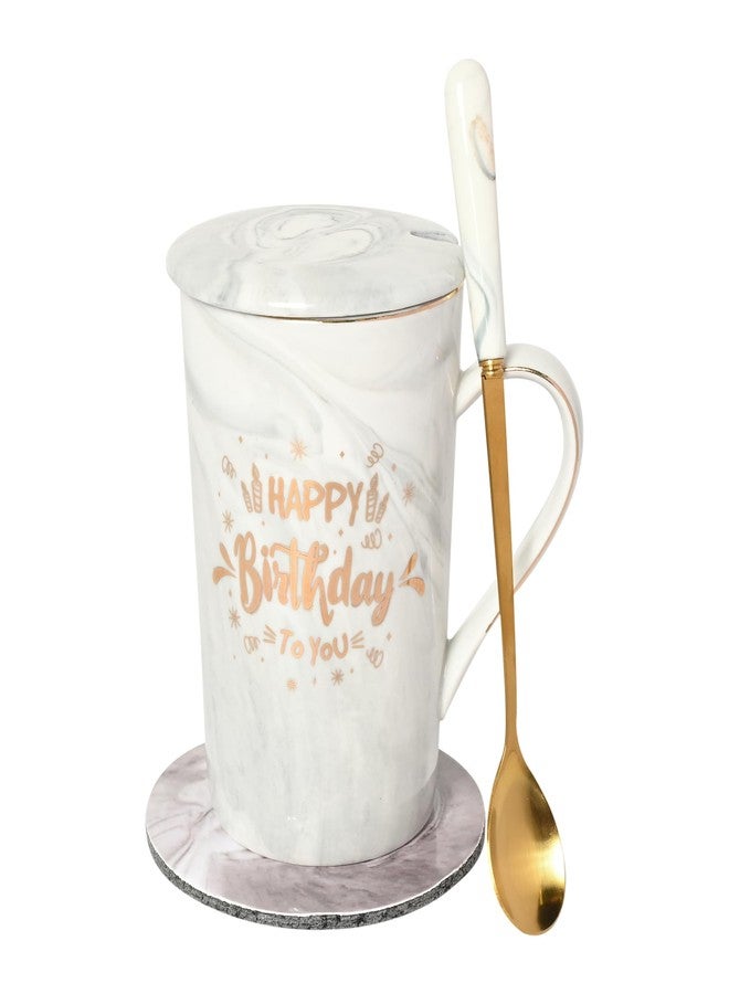 NYRWANA Coffee Mug, Gift for Woman, Birthday Present for Girlfriend, Mugs for Present, Present Items for Women, Holi Gifts, Cute Mugs with Spoon, Box & Bag (400ml-Grey) - Image 3