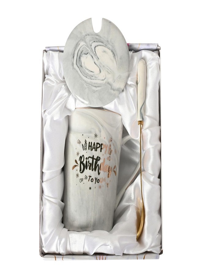 NYRWANA Coffee Mug, Gift for Woman, Birthday Present for Girlfriend, Mugs for Present, Present Items for Women, Holi Gifts, Cute Mugs with Spoon, Box & Bag (400ml-Grey) - Image 5