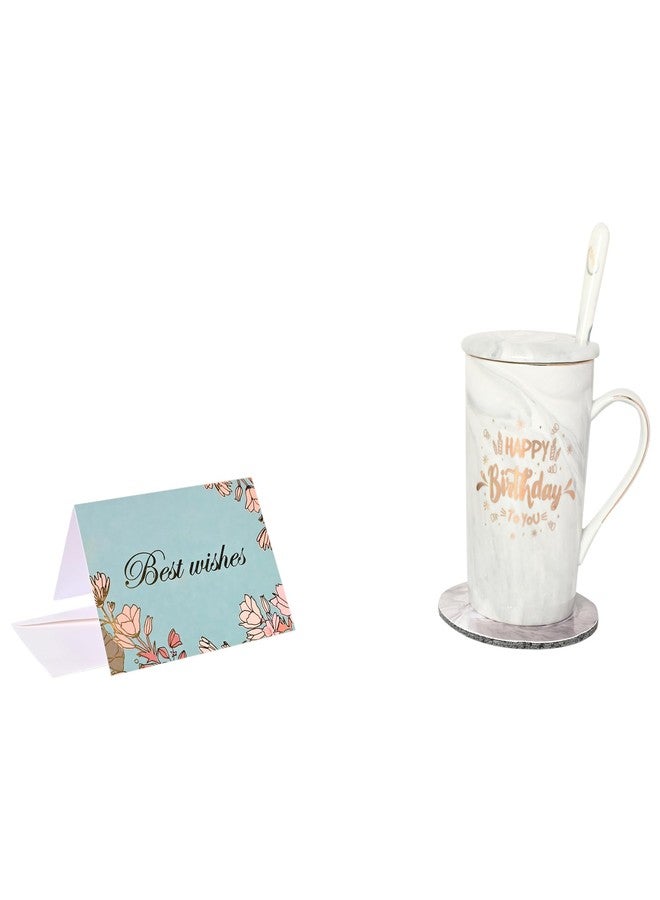 NYRWANA Coffee Mug, Gift for Woman, Birthday Present for Girlfriend, Mugs for Present, Present Items for Women, Holi Gifts, Cute Mugs with Spoon, Box & Bag (400ml-Grey) - Image 4