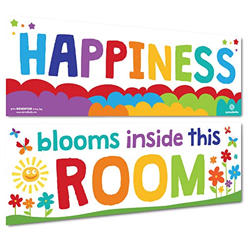 Sproutbrite Classroom Welcome Decorations - Inspirational Posters and Banners for Teachers - Bulletin Board and Wall Decor for Pre School, Elementary and Middle School - Image 1
