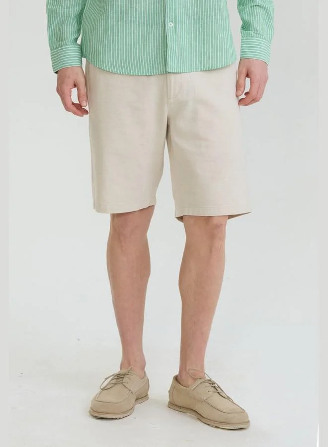 FELIX HARDY Men's Linen Cotton Casual Summer Shorts