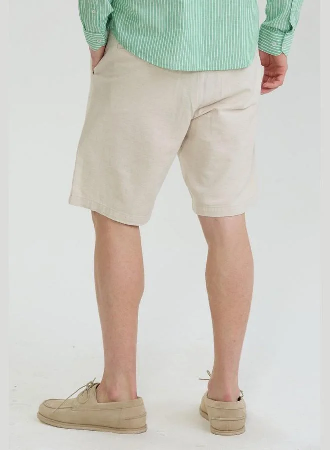 FELIX HARDY Men's Linen Cotton Casual Summer Shorts