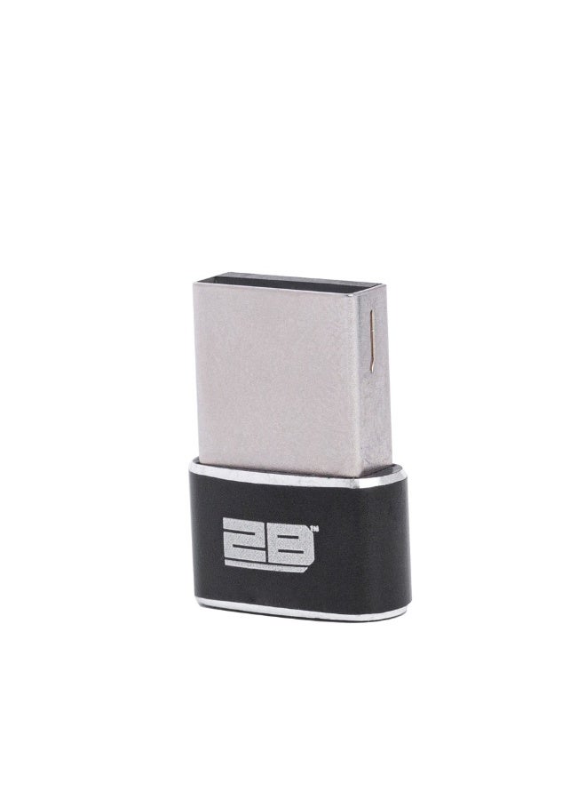 2B Connector Type C Female to USB Male CV150 - Black - Image 1