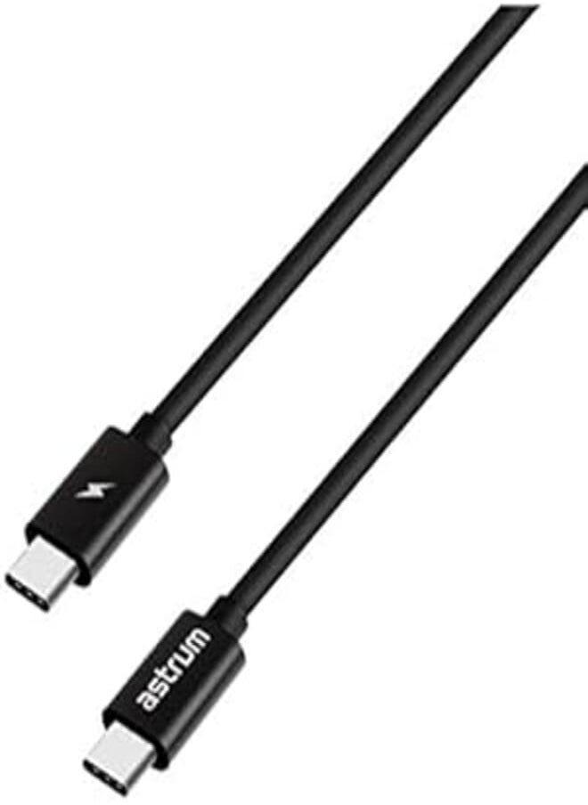 Astrum - astrum UT550 USB C to USB C Charging Cable and Synchronize Cable - Black - Image 1