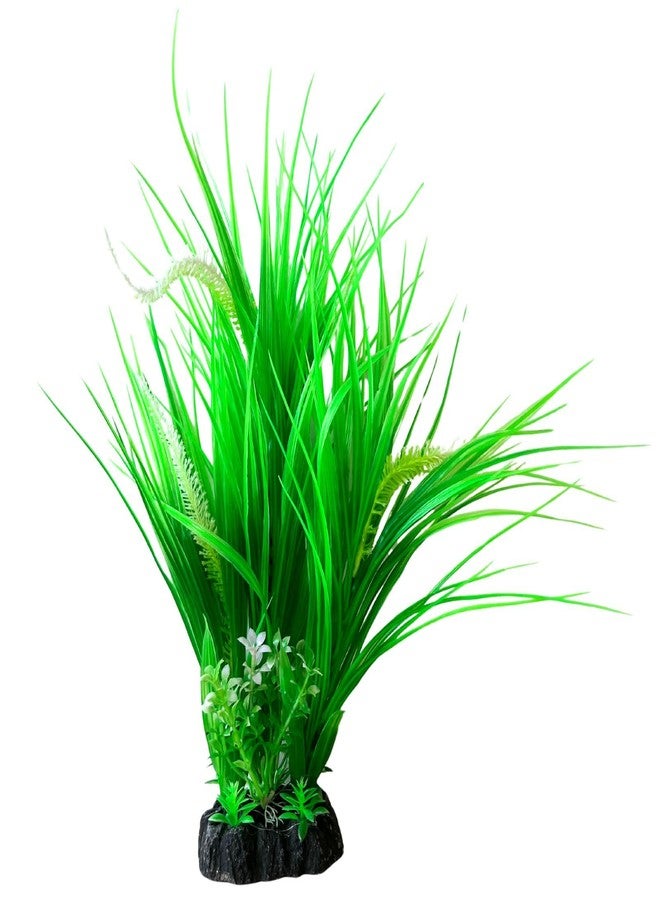 Saim 15inch Aquarium Plastic Plants Decorations,Green Landscaping Artificial Plant Used for Household and Office Aquarium Simulation Hydroponic Plants, Fish Tank Décor - Image 1
