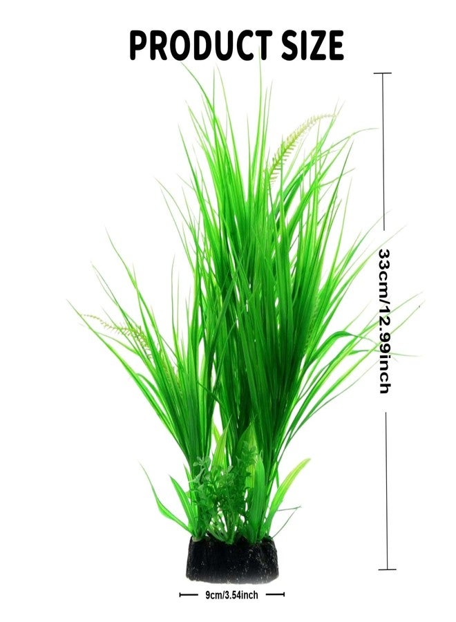 Saim 15inch Aquarium Plastic Plants Decorations,Green Landscaping Artificial Plant Used for Household and Office Aquarium Simulation Hydroponic Plants, Fish Tank Décor - Image 3