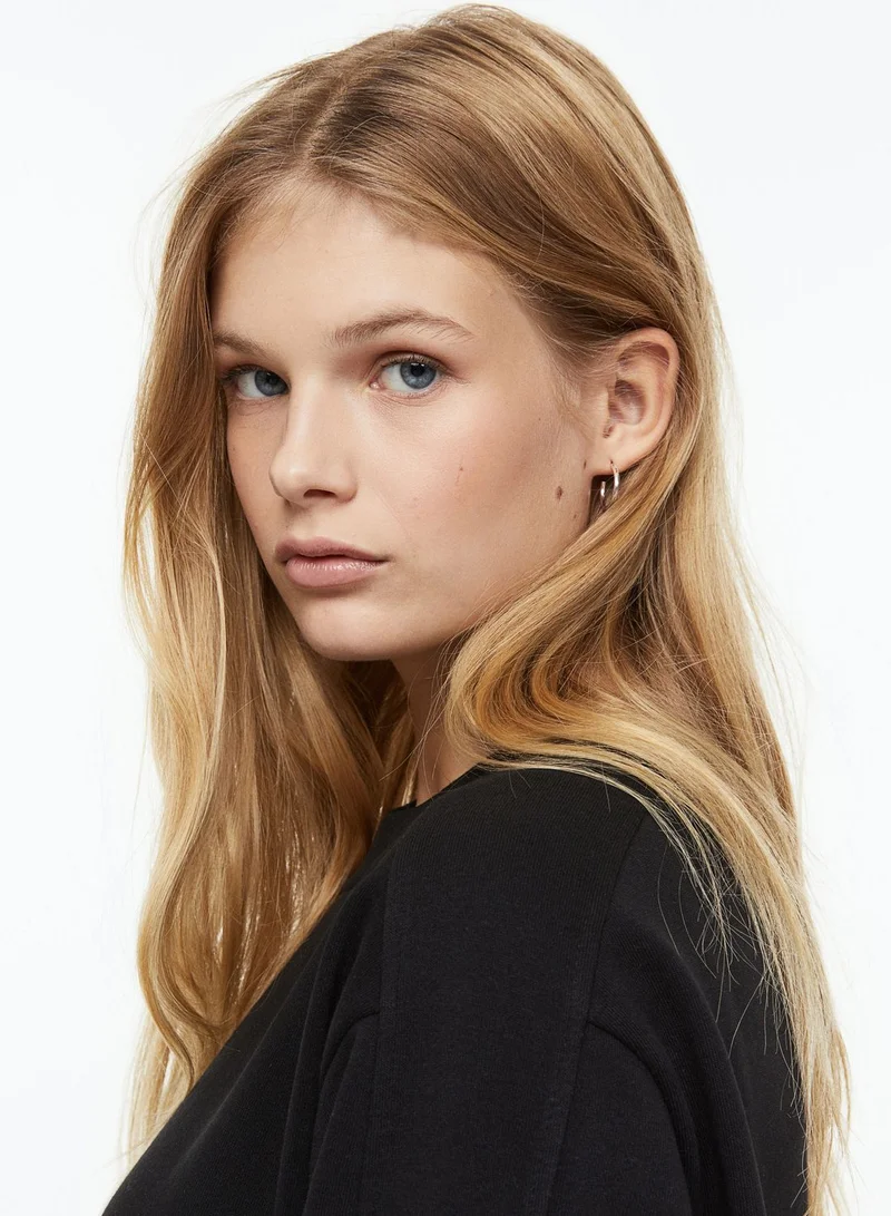 H&M Black Sweatshirt Dress