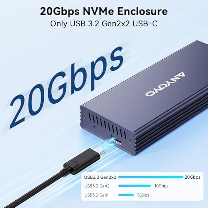 ANYOYO SAS/SATA TO USB 3.0 ADAPTER, 2.5/3.5 INCH EXTERNAL SAS ENCLOSURE WITH USB-C TO USB-A/C CABLE, TOOL-FREE EXTERNAL HARD DRIVE READER, HDD SSD ENCLOSURE WITH 12V/2A POWER ADAPTER, SUPPORT UP TO 18TB - Image 2