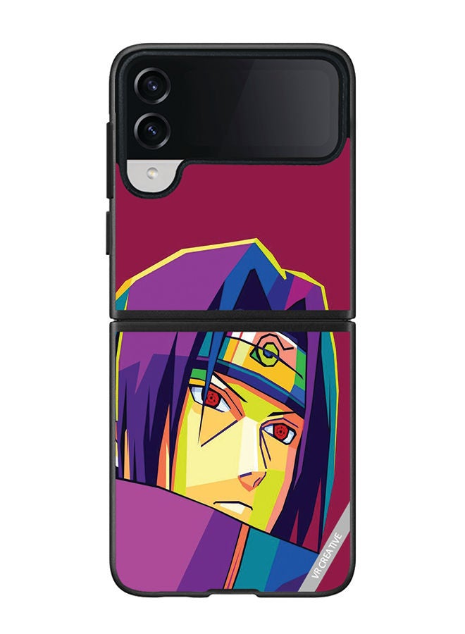 VR CREATIVE Protective Case Cover For Samsung Galaxy Z Flip4 Cartoon Design Multicolour - Image 1