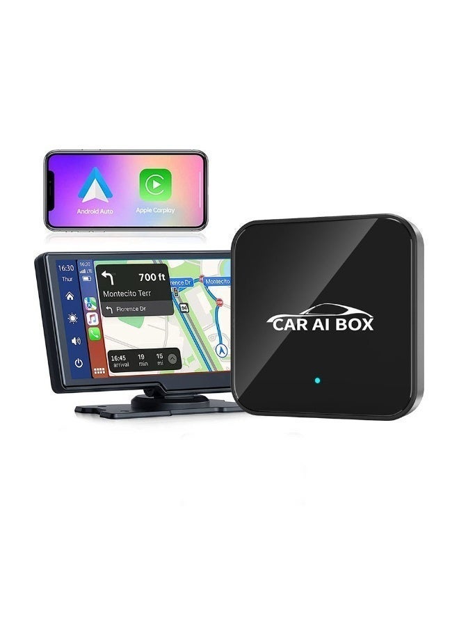 ZAMFA Wireless CarPlay Adapter Supports YouTube, Netflix & More | Wired CarPlay to Wireless Dongle | Android 12.0+ Car AI Box 3-in-1 | Wireless Android Auto | Built-in GPS, Dual-Band WiFi & Bluetooth | Plug & Play - Image 1