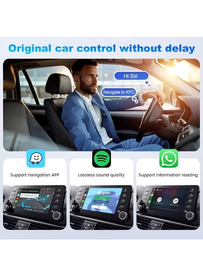 ZAMFA Wireless CarPlay Adapter Supports YouTube, Netflix & More | Wired CarPlay to Wireless Dongle | Android 12.0+ Car AI Box 3-in-1 | Wireless Android Auto | Built-in GPS, Dual-Band WiFi & Bluetooth | Plug & Play - Image 5