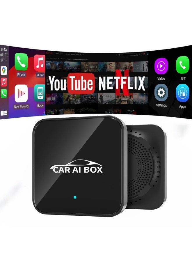 ZAMFA Wireless CarPlay Adapter Supports YouTube, Netflix & More | Wired CarPlay to Wireless Dongle | Android 12.0+ Car AI Box 3-in-1 | Wireless Android Auto | Built-in GPS, Dual-Band WiFi & Bluetooth | Plug & Play - Image 2