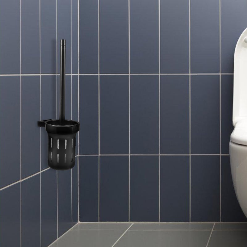 🚽 فرشاة مرحاض مثبتة على الحائط بمقبض طويل لتنظيف عميق شعيرات متينة وقوية - Image 3