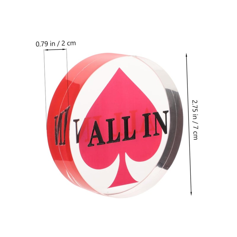 Acrylic Poker Dealer Button Set for Texas Holdem and Blackjack Double Layer Design - Image 3
