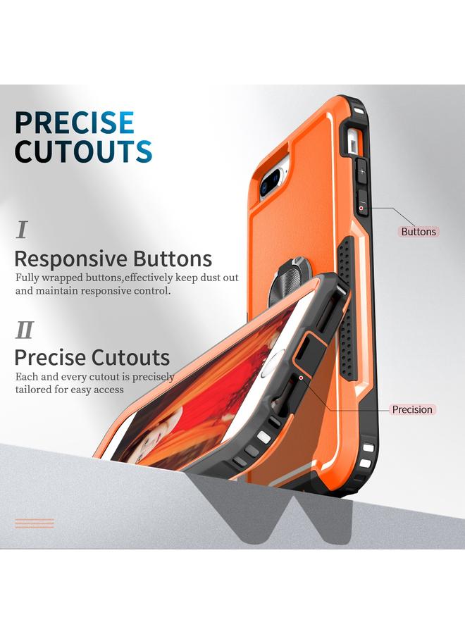 زبون جراب هاتف 3 في 1 من البولي يوريثان الحراري مع حامل حلقي لهاتف iPhone 8 Plus و7 Plus - Image 2