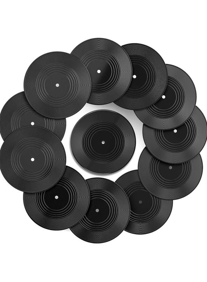 10pcs Black Blank Vinyl Records 12 Inch Retro Wall Decor For Home Office - Image 3