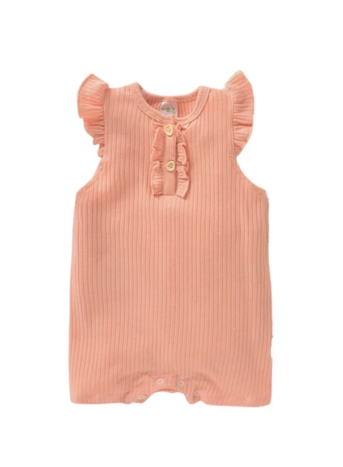 بمبىمىشى Bambimici Athena 2- Piece Sleeveless Pear Print Baby BodySuit - Peach