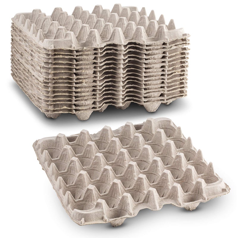 MT Products Pulp Fiber Egg Flat Cartons Holds 30 Eggs Egg Crate for Chicken Farm Made in the USA