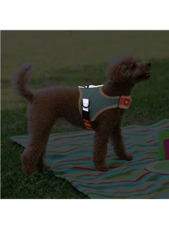 Generic Pet Harness and Lead Set for Walking, Adjustable Soft Reflective Strip Faux Suede Escape Vest Harness and Leash Cat Kitten Walking Vest with Leash for Cats and Small Dogs Orange and Lake Blue, L  - Image 4
