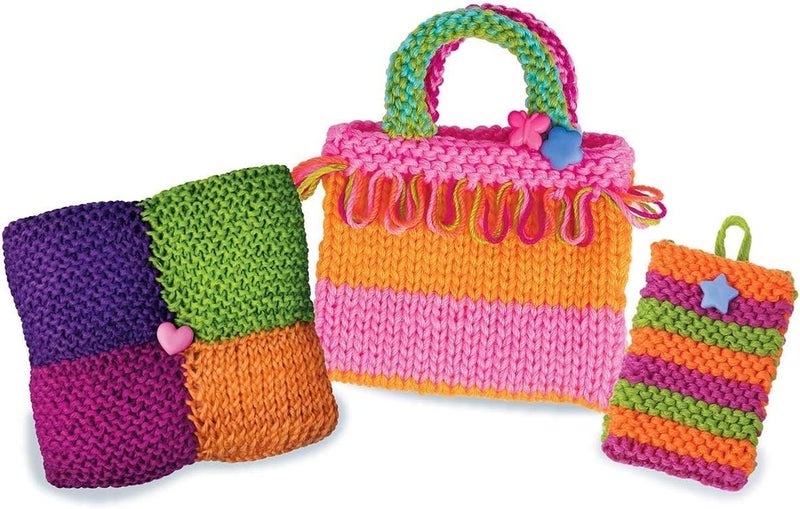 4M Easy-to-do Knitting Art Kit for Kids - Create Your Own Handbag, Pillow, and iPod Case - Image 2