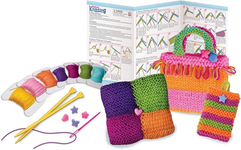 4M Easy-to-do Knitting Art Kit for Kids - Create Your Own Handbag, Pillow, and iPod Case - Image 3