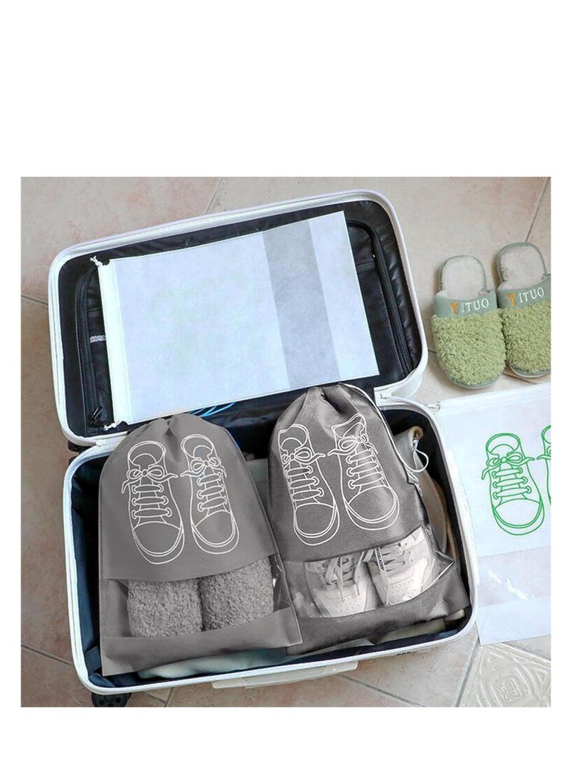 Generic - Large Shoe Storage Bags – Dustproof Drawstring Shoe Bags with Transparent Opening, Portable Waterproof Organizers for Daily Use & Travel, 2 Pieces in Various Colors - Image 1