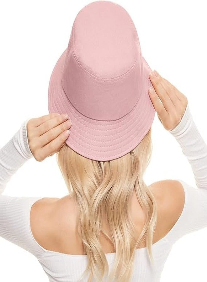 faas Bucket Hat Beach Summer Cap, Sun Protection Outdoor Hats for Women Vistor Cap (Pink -Black) - Image 2