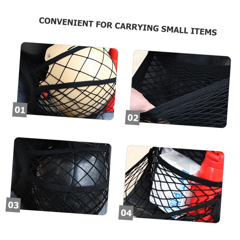 Dual Layer Elastic Cargo Net For Electric Vehicles Front Mesh Organizer Secure Storage - Image 4