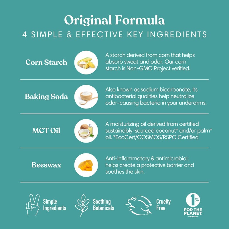 HUMBLE SIMPLE AND TRUE. HUMBLE BRANDS Original Formula Aluminum-free Deodorant. Long Lasting Odor Control with Baking Soda and Essential Oils, Full and Travel Size (Moroccan Rose) - Image 5