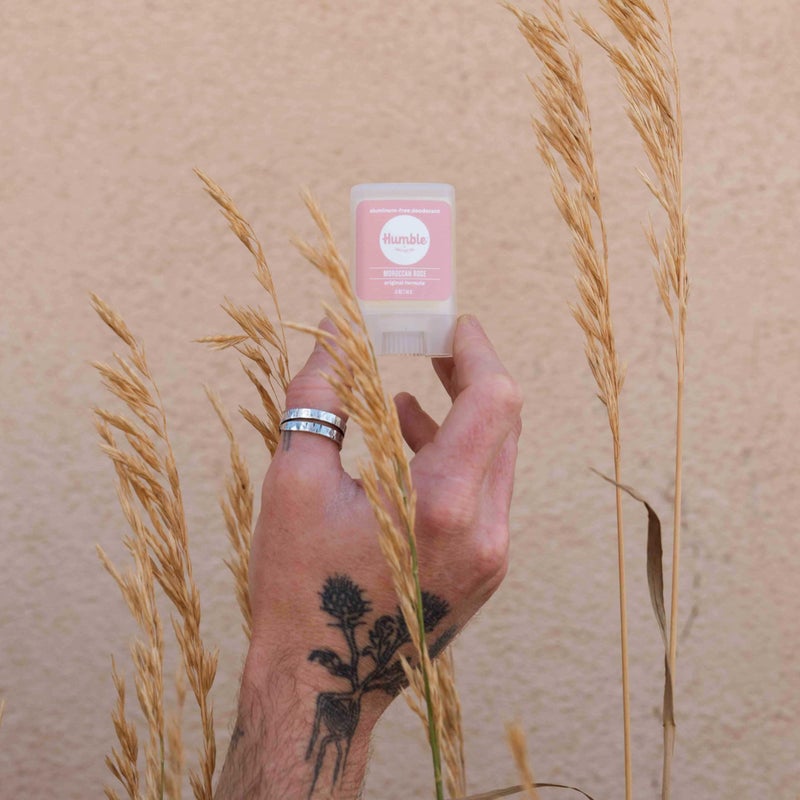 HUMBLE SIMPLE AND TRUE. HUMBLE BRANDS Original Formula Aluminum-free Deodorant. Long Lasting Odor Control with Baking Soda and Essential Oils, Full and Travel Size (Moroccan Rose) - Image 4