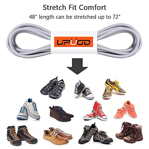 UpUGo Elastic Shoe Laces, 3 Pairs No Tie Shoe Laces Tieless for Kids, Adults, Elderly, One Size Fit All - Image 3
