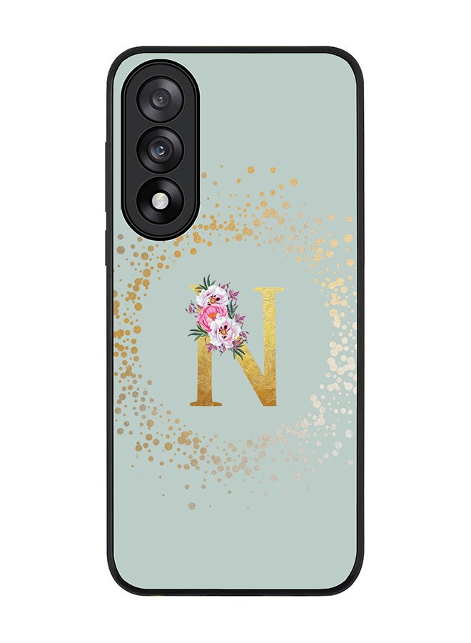 Stylizedd For OnePlus Nord 5 / Ace 5 Ultra Case,Slim fit Camera Protection, Shockproof Thin Phone cover  - Custom Monogram Floral - N  (Light Grey )