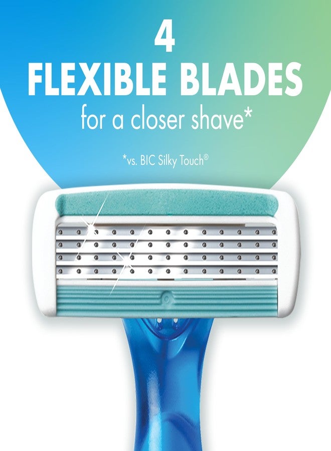 BIC Soleil 4 Women's Disposable 4-Blade Razors, Pivoting Head and Colorful Handles, 7-Pack - Image 3
