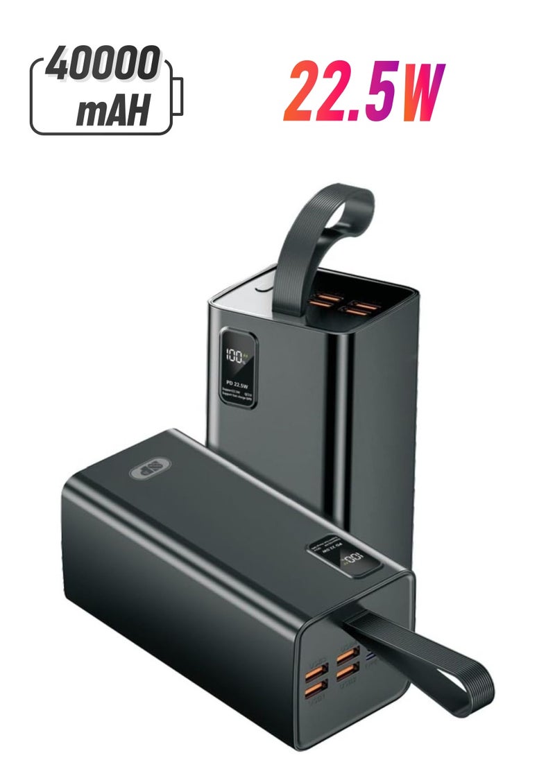 SP - Power bank with a capacity of 40,000 mAh with a screen and supports 22.5 watt fast charging - Image 1