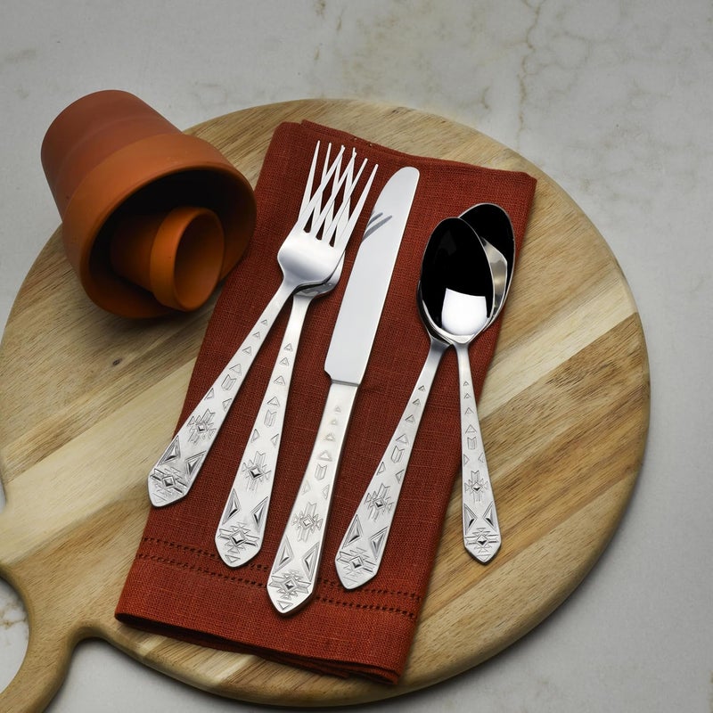Towle Everyday Pueblo 20Piece Stainless Steel Flatware Set Service for 4 - Image 5