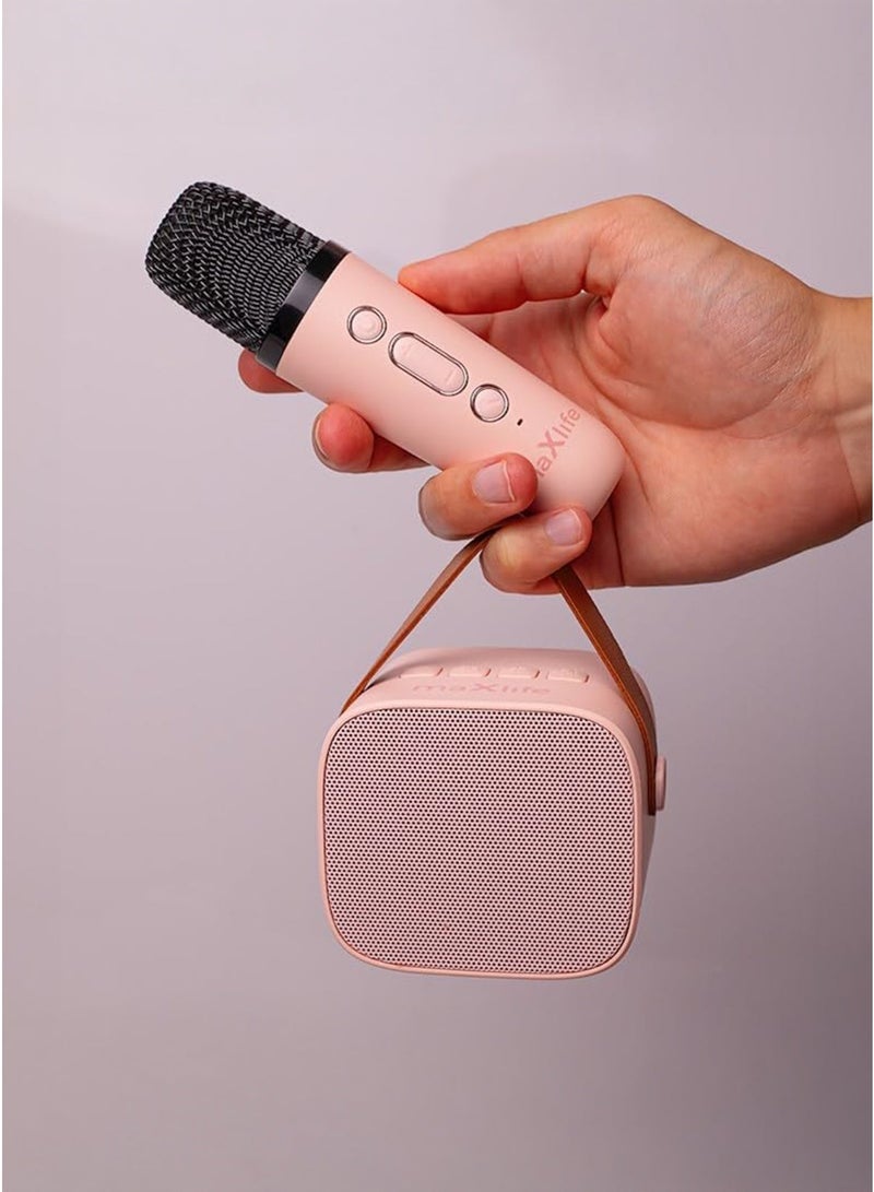 K1 Bluetooth Stereo Speaker with Microphone – Live Karaoke, Wireless Audio, Portable Mini Speaker, Built-in 800–1000mAh Rechargeable Battery, High SNR ≥100dB (K1PINK) - Image 5