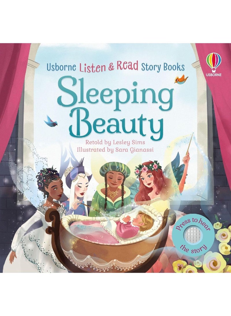 Usborne كتب القصص للاستماع والقراءة من أوزبورن – الجميلة النائمة، قصة صوتية تفاعلية للأطفال، تجربة خرافية ممتعة وجذابة