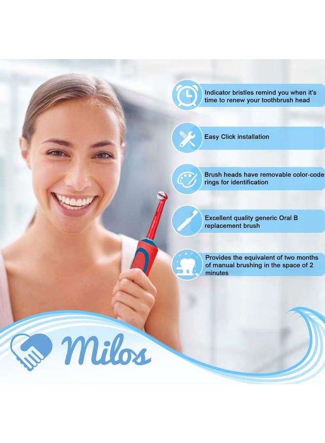 Milos Replacement Heads Compatible with Oral B - Kids Replacement Heads Extra Soft Bristles, Fits for Electric Braun Brush Heads, Refill for Vitality Precision Sensitive and Clean Triumph(16 Pack) - Image 4