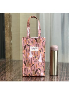 1 x 5 pcs New Korean Style Waterproof Tote for Bottles and Umbrellas Pink Jumping Rabbit